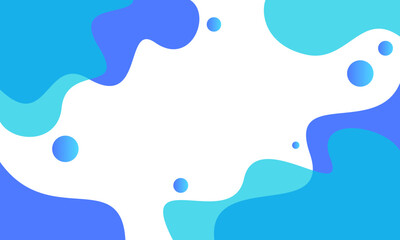 Abstract blue waves on white background