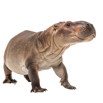 Walking Lystrosaurus mammal like reptile illustration isolated on a transparent background png