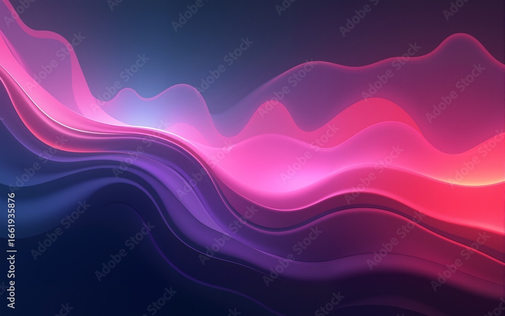 Poster abstract neon hues: captivating visual of dynamic abstract art with flowing gradients, offering a mo