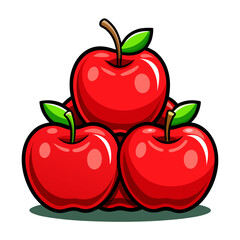 vector illustration of an apple