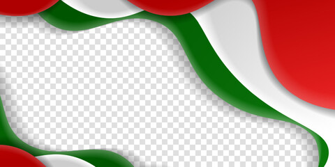 Tajikistan independence day. Abstract red white green background in leveling shapes design