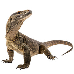 Fototapeta premium The giant prehistoric lizard Megalania prionisca isolated on a transparent background png