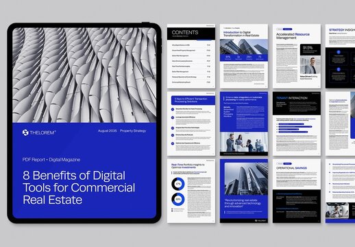Digital Brochure & Ebook Template with Financial Report & Whitepaper Theme