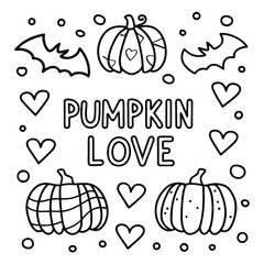 Spooky Halloween Quote Coloring Pages with Pumpkins, Ghosts, Bats, Fun and Spooky Designs