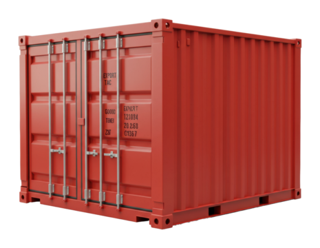 Container storage solutions industrial facility product warehouse environment side efficient logistics isolated PNG