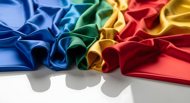 colorful satin fabric