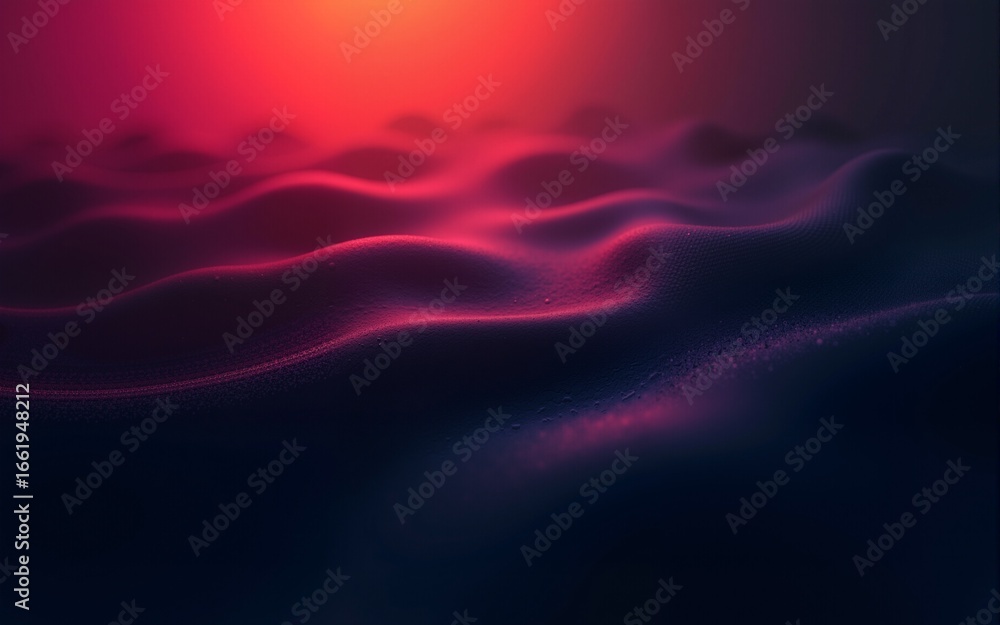 Poster dark gradient grainy texture background abstract vibrant color wave shape black backdrop noisy. high