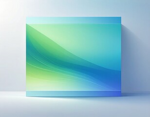 Abstract blue and green geometric pattern for a modern business brochure template design