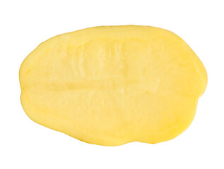 One half of potato isolated on white background with clipping path