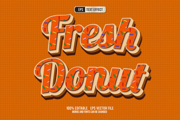 TEXT EFFECT FRESH DONUT