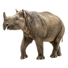 Obraz premium Stegodon a prehistoric elephant relative with long tusks isolated on a transparent background png