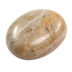 Obraz premium A heavy natural gray stone paperweight for office isolated on a transparent background png