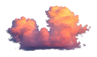 Majestic sunset clouds open sky serene atmosphere aerial natural beauty isolated PNG