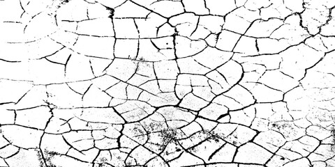 Crack and scratched grunge dust wall urban background texture vector. crack cement wall texture. black textured grainy cracked ground lines isolated on white. distressed overlay grainy texture.