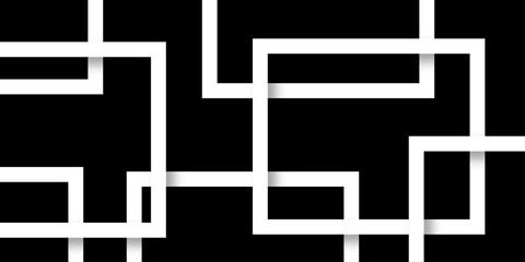 Abstract white lines on black background. luxury white geometric random lines with pattern. Modern white transparent material in triangle and squares shapes. abstract background vector illustration.