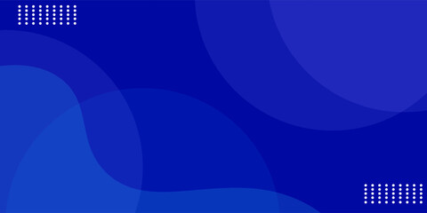Abstract blue background illustration with wavy shapes and overlapping circles.