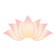 Indian Lotus Pichwai Mughal Style Illustration with Pink and Yellow Floral Design