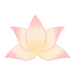 Indian Lotus Pichwai Mughal Style Illustration with Pink and Yellow Floral Design