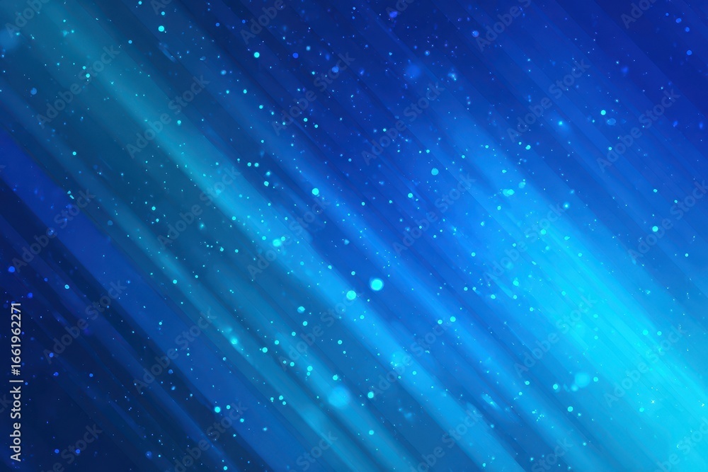 Wall mural bright blue abstract background with streaks and bokeh effects creating a serene atmosphere at dawn
