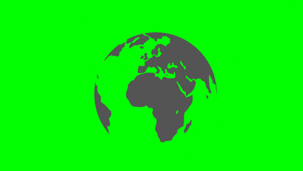 World Map Vector – Black Countries on Green Background, Earth Country Map Vector – Black Map on Green Background Illustration, Global Map Vector – Black Country Borders on Green Background