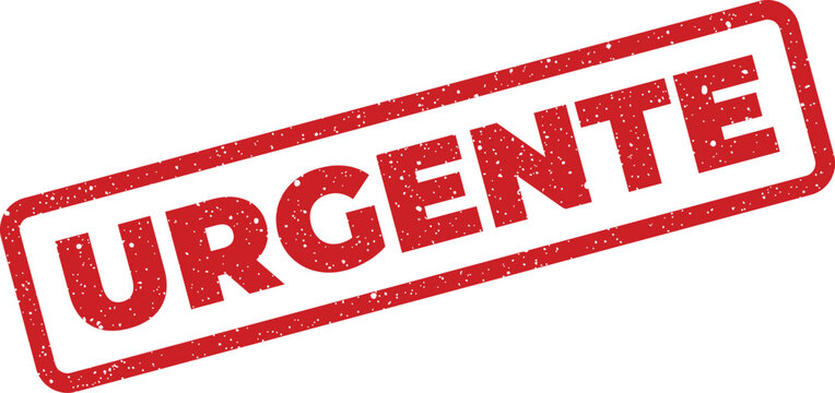 Distressed stamp with URGENTE word, illustration for urgent messages or notifications