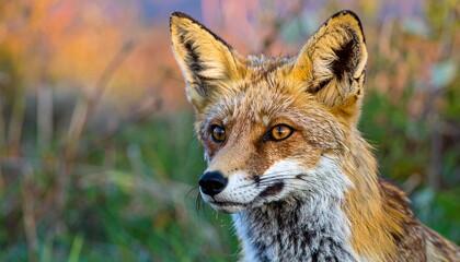Fototapeta premium Close-up of a fox's head and shoulders