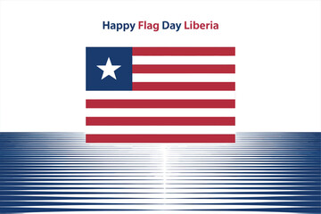Happy Flag Day Liberia National Flag Celebration