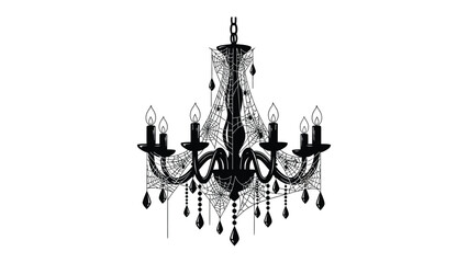 Vintage Chandelier: The artistic rendering shows an elegant vintage chandelier, a timeless symbol of sophistication and grace, ready to add a touch of classic charm to any room. 