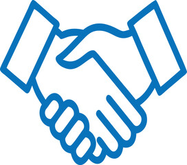 Simple Line Art Illustration of a Business Handshake ,handshake vector icon, handshake icon
