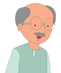 Wise grandfather with a warm smile