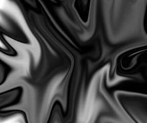 Abstract Black and White Marbled Fluid Art Texture