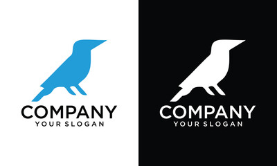 Creative Bird logo design vector template symbol icon vector illustration, Logos birds, minimalist monoline line art Flying bird Black bird icons design