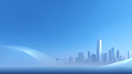 background of modern city skyline and negative space