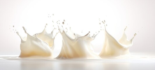 The mesmerizing beauty of milk splashes in a serene setting.