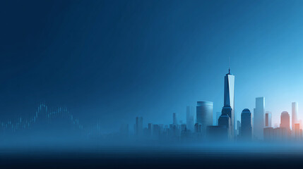 Fototapeta premium background of modern city skyline and negative space