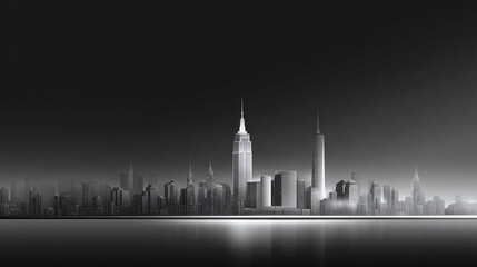 Fototapeta premium background of modern city skyline and negative space