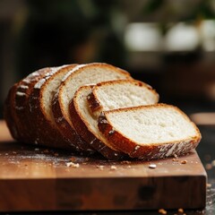 A sliced bread on a table