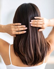 Naklejka premium Woman's healthy hair