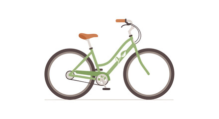 Green Pedal Pusher: A Sleek Bicycle Illustration Promoting Eco-Friendly Transportation and Healthy Lifestyle Choices Ideal for Promoting Fitness and