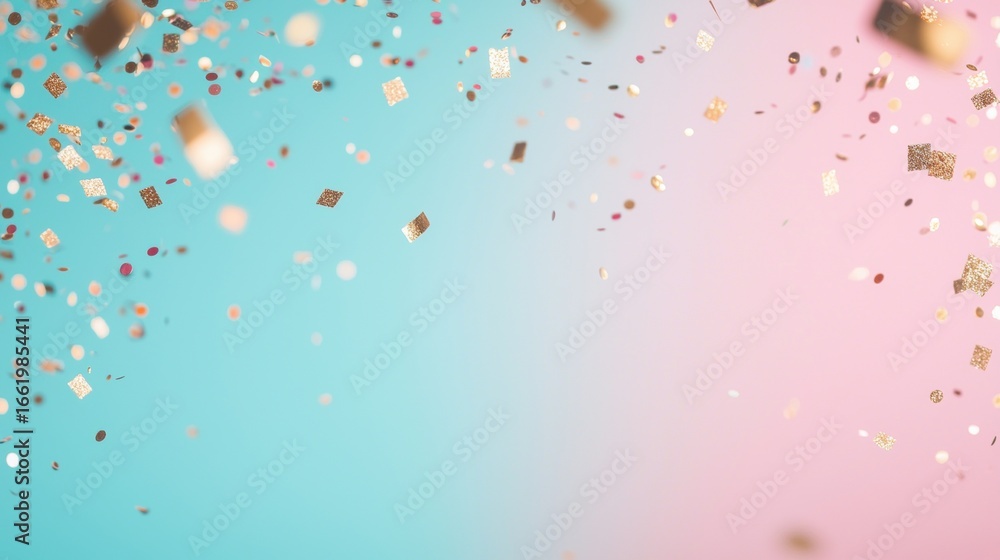 Poster gradient pastel backgrounds confetti copy space abstract pastel gradient background with scattered m