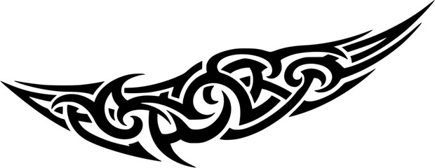 tribal tattoo design silhouette
