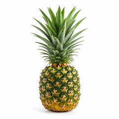 Fototapeta premium Fresh ripe pineapple on a white background.