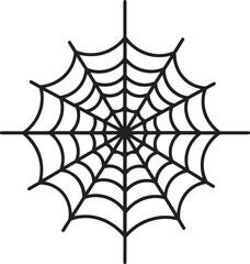 vector illustration of a spider web