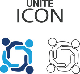 Unte icons Lien art icons design. Containing network, join, collaboration, connectivity, interaction, cable, integration, and connection icons. Solid icon collection.