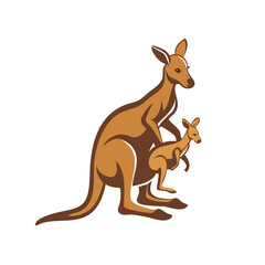 kangaroo with baby