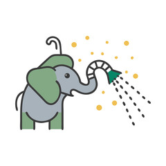elephant with a gift