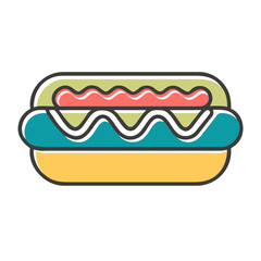 hot dog vector illustration
