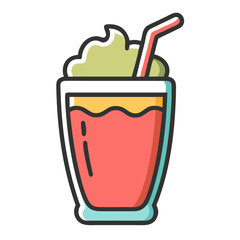 glass of cola with ice