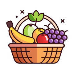 basket with fruits