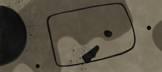 Abstract image for printing. Picture for modern interiors. The picture is painted by hand on a tablet. © neurostructure